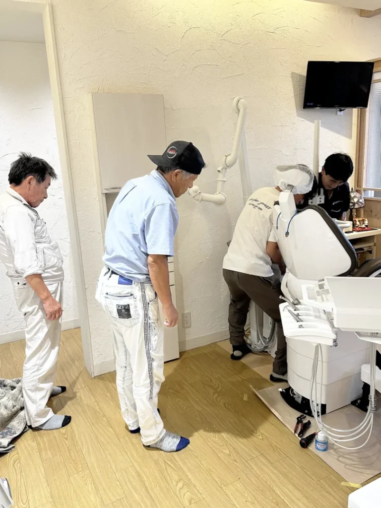 衛生面に配慮した診療台の導入