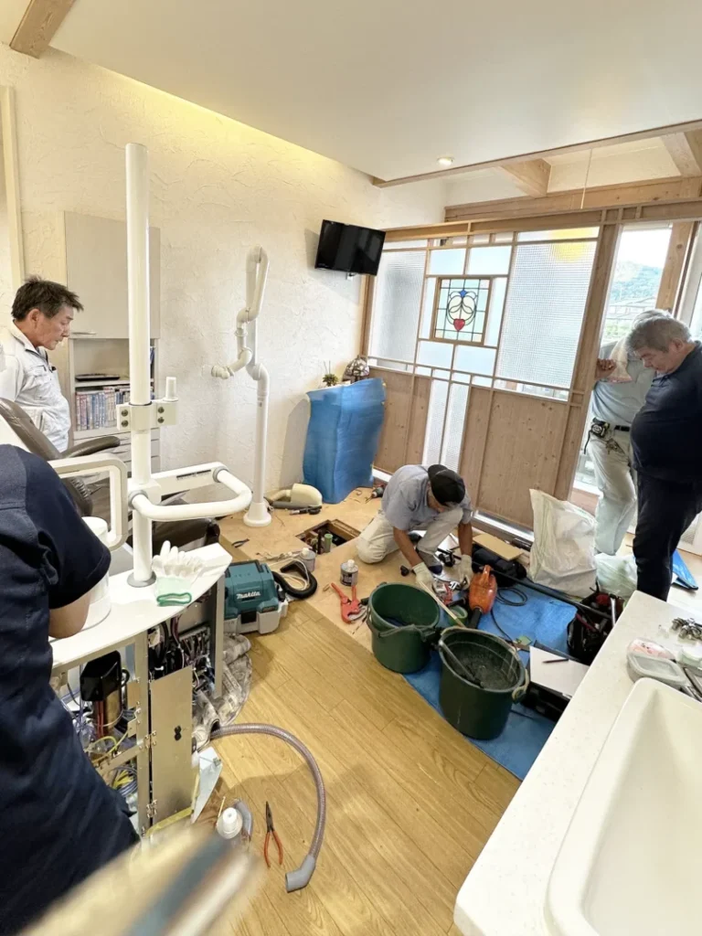 衛生面に配慮した診療台の導入